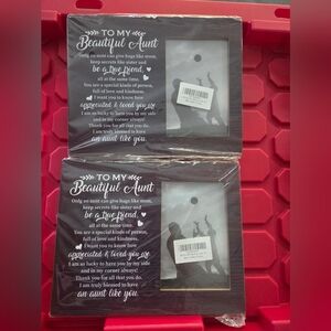 2 NEW Aunt Picture Frame with Sentiment